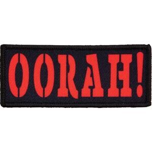 OORAH Morale Patch Red Rock Outdoor Gear Hook Back Printed 3‑1/2" × 1‑1/2"
